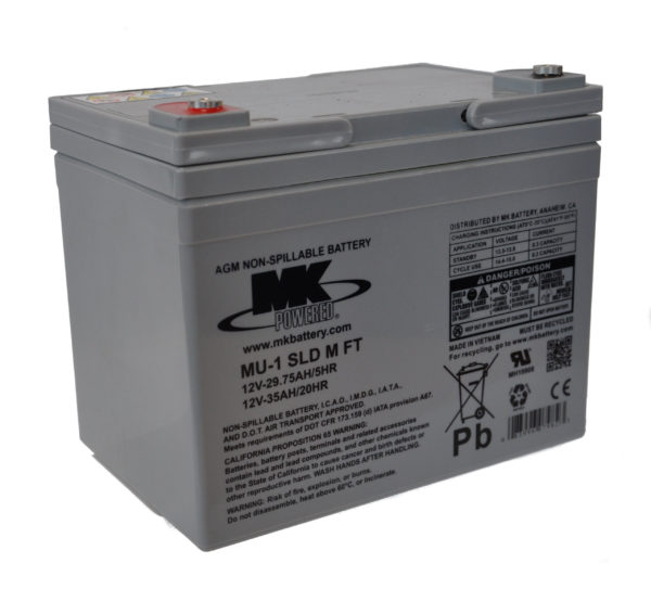 12V 35Ah MK Sealed Lead Acid Mobility Scooter Battery