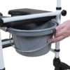 Shower Chair & Commode with 5" Castor Wheels (55cm Seat Width) - Image 5