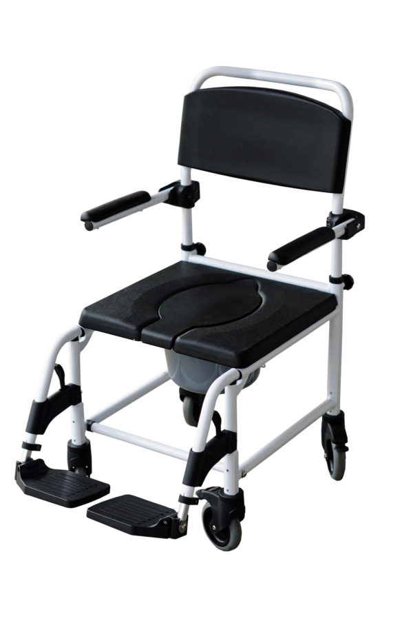 Shower Chair & Commode with 5" Castor Wheels (50cm Seat Width)