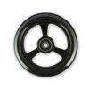 Frog Legs Castor - 4 x 1 1/4 Aluminium Hub with Black Tyre - Image 5