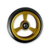 Frog Legs Castor - 4 x 1 1/4 Aluminium Hub with Black Tyre - Image 2