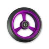 Frog Legs Castor - 4 x 1 1/4 Aluminium Hub with Black Tyre - Image 4