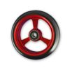 Frog Legs Castor - 4 x 1 1/4 Aluminium Hub with Black Tyre