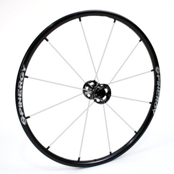 24" Spinergy LX Wheel - Black Rim, Black Hub, 12 Spokes - Image 2